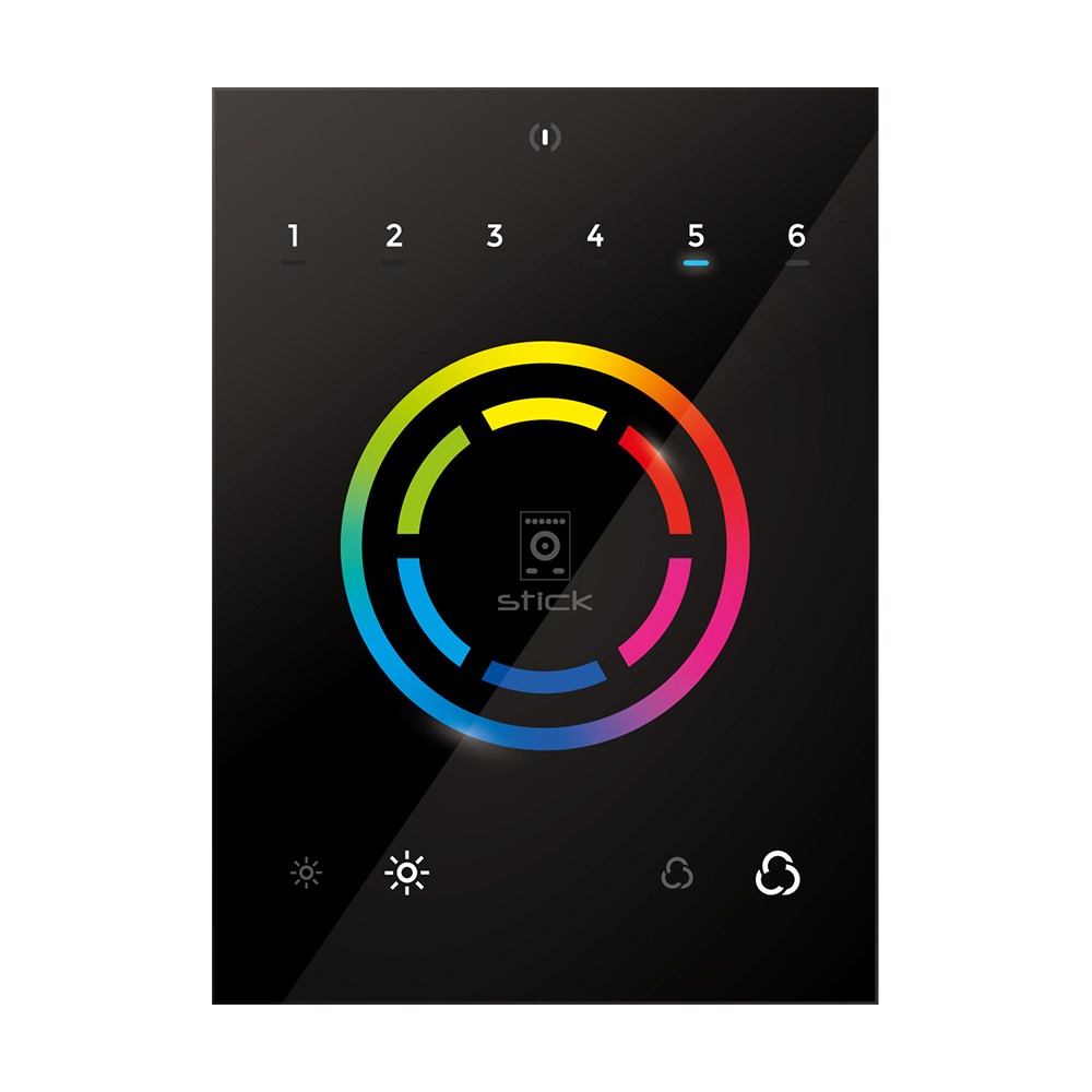 stick-cw4-black STICK-CW4 тъчскрийн WiFi контролер за управление на осветление със стъклен панел, за вграждане Nicolaudie Architectural | AVStore
