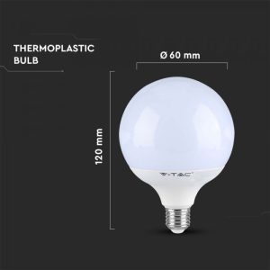 LED крушка 22W E27 3000K G120 120LM/W Samsung чип VT-242 V-TAC | AVStore