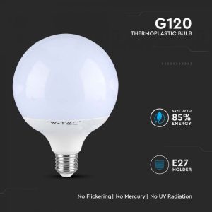 LED крушка 22W E27 3000K G120 120LM/W Samsung чип VT-242 V-TAC | AVStore
