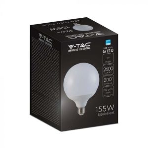 LED крушка 22W E27 G120 4000K 120LM/W Samsung чип VT-242 V-TAC | AVStore