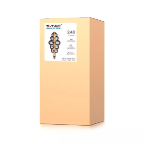 LED крушка 8W E27 филамент сиво опушена VT-2169 V-TAC | AVStore