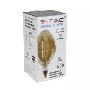 LED крушка 8W E27 прав филамент VT-2178D V-TAC | AVStore