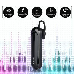 Bluetooth слушалка с микро USB зареждане Wireless Headset VT-6800 V-TAC черна | AVStore
