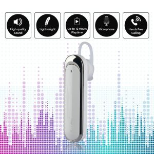 Bluetooth слушалка с микро USB зареждане Wireless Headset VT-6800 V-TAC бяла | AVStore