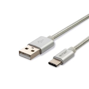 Кабел за зареждане Fast Charge и прехвърляне на данни USB Type C серия Platium V-TAC | AVStore