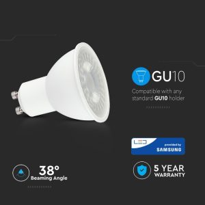 LED луничка 8W GU10 3000K Samsung чип VT-291 V-TAC | AVStore