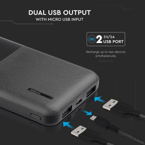 Външна батерия Power Bank, Micro USB 10000 mAh VT-3518 V-TAC черна | AVStore