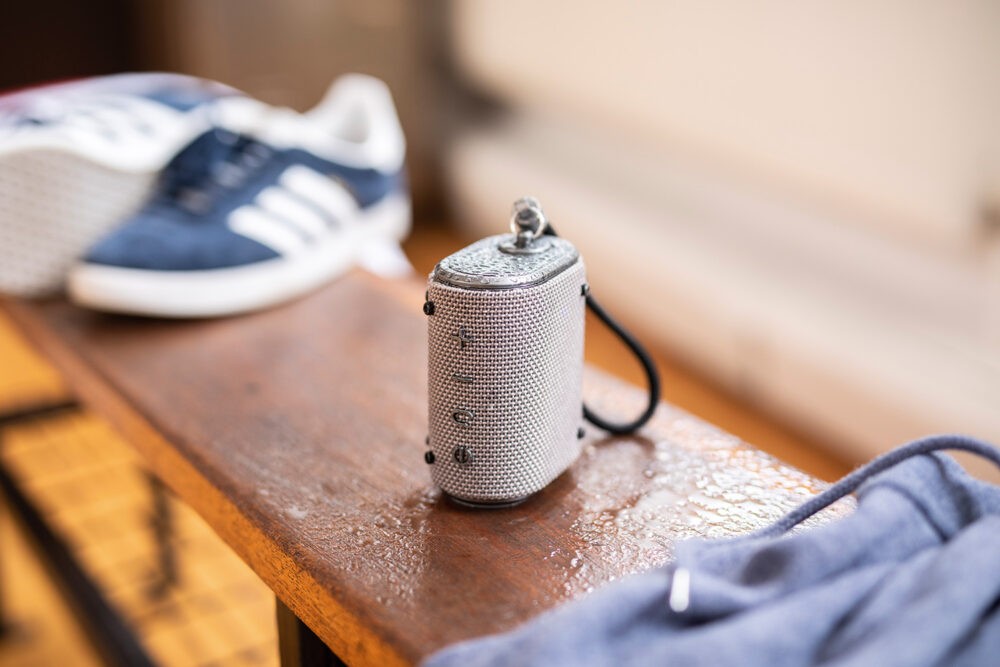 100618UK_LS5 Водоустойчива Bluetooth преносима тонколонка AV:LINK Wave с вградена батерия, сива | AVStore