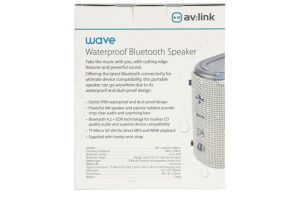 Водоустойчива Bluetooth преносима тонколонка AV:LINK Wave с вградена батерия, сива | AVStore