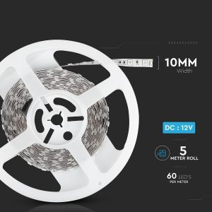 LED лента 10.8W/M RGB+3000K IP20 12V VT-5050-60 V-TAC ролка 5 метра | AVStore