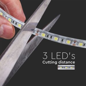 LED лента 7.2W/M 6000K IP65 24V двойно PCB VT-2835-120 V-TAC ролка 10 метра | AVStore