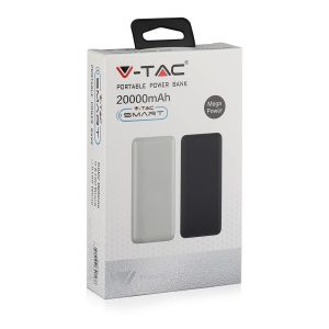 Външна батерия Power Bank, Micro USB 20000 mAh VT-3502 V-TAC черна | AVStore