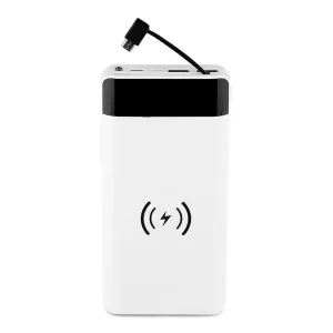 Външна батерия с безжично зареждане Power Bank USB C, Micro USB 20000 mAh VT-3508 V-TAC бяла | AVStore