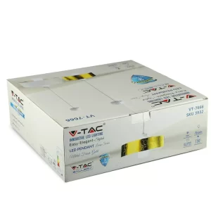 LED пендел акрил златен абажур 7W 4000K V-TAC VT-7666 | AVStore