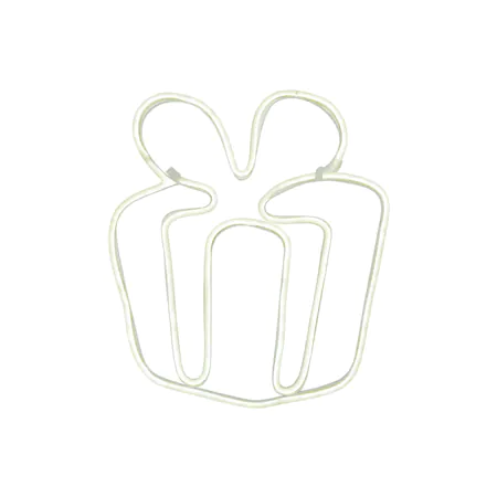 Коледна украса lyyt коледен подарък с панделка, с LED NEON подсветка, водоустойчив | AVStore