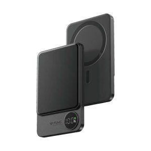 Външна батерия с безжично зареждане V-TAC 5000mAh Wireless Fast Charge 15W | AVStore