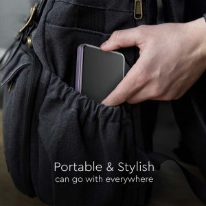 Външна батерия с безжично зареждане V-TAC 5000mAh Wireless Fast Charge 15W, лилава | AVStore