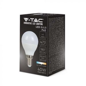 LED крушка 4.5W E14 6500K VT-1880 V-TAC | AVStore