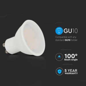 LED луничка 10W GU10 3000K Samsung чип VT-271 V-TAC | AVStore
