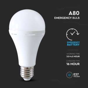 LED крушка аварийна 12W A80 4000K VT-51012 V-TAC E27 | AVStore