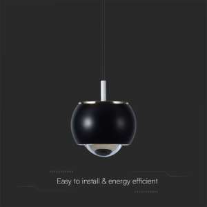 LED пендел висящ Ø100mm 9W 4000K V-TAC VT-7830 черен | AVStore