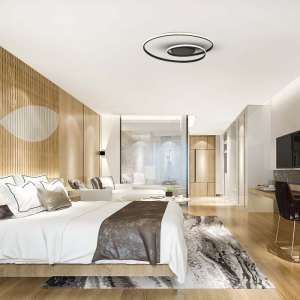 LED плафон кръгъл 48W 3000K VT-7911 V-TAC черен | AVStore