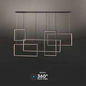 LED пендел висящ 45W 3000K V-TAC VT-7923 черен | AVStore