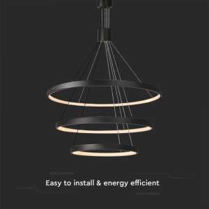 LED пендел висящ 46W 3000K V-TAC VT-7924 черен | AVStore