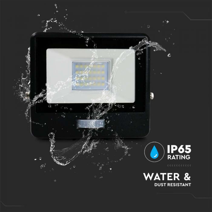 20259-i5_2 LED прожектор със сензор за движение 20W 3000K VT-128S V-TAC черен | AVStore