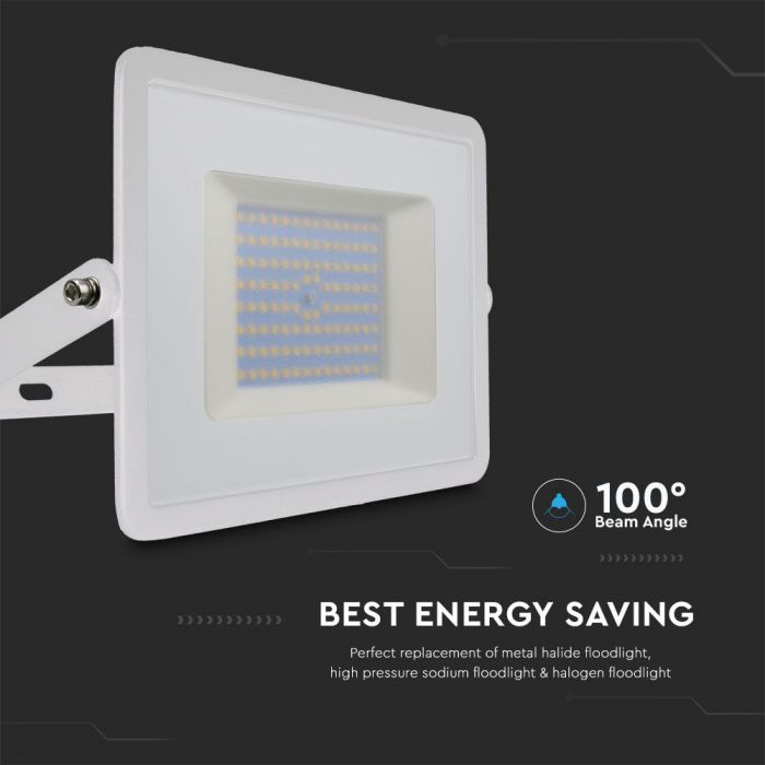 215969-i3 LED прожектор 100W 6500K SMD чип VT-40101 V-TAC бял | AVStore