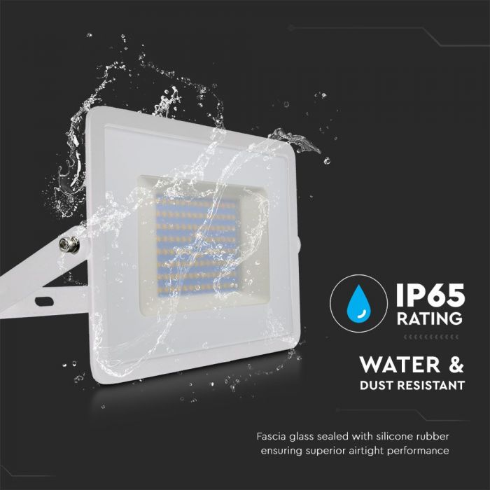 215969-i4 LED прожектор 100W 6500K SMD чип VT-40101 V-TAC бял | AVStore