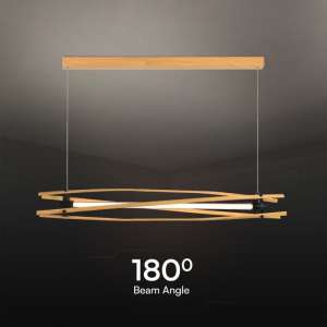 LED пендел дървен 15W 3000K V-TAC VT-7978 | AVStore