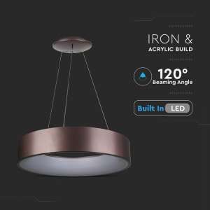 LED пендел Ø600mm 30W 3000K V-TAC VT-32-1D кафяв | AVStore