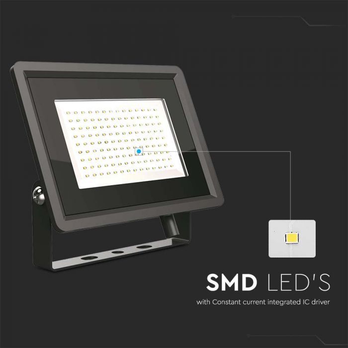 6723-i1 LED прожектор 100W 6500K SMD чип VT-49104 V-TAC черен | AVStore