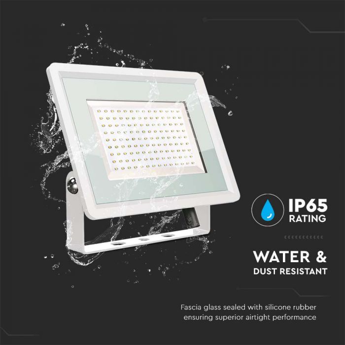 6725-i4 LED прожектор 100W 4000K SMD чип VT-49104 V-TAC бял | AVStore