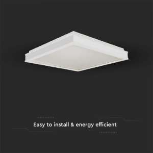 LED плафон квадратен 48W 4000K VT-7758 V-TAC бял | AVStore