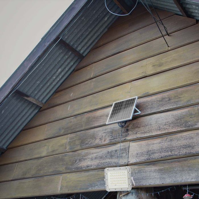 7841-a1_1 LED соларен прожектор 10W 4000K VT-80W бял | AVStore