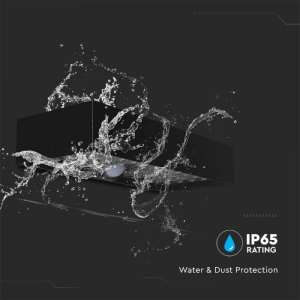 LED соларна стенна лампа 6W 4000K VT-406 V-TAC черна | AVStore