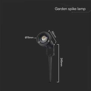 Градинско осветително тяло VT-1126 V-TAC черно | AVStore