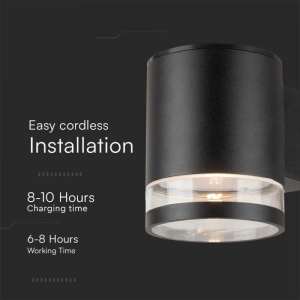 LED соларна стенна лампа със сензор за движение 1W 3000K VT-715S V-TAC черна | AVStore