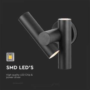 LED двустранна стенна лампа 6W 4000K VT-1186 V-TAC черна | AVStore