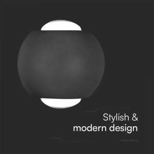 LED COB стенна лампа 2W 3000K VT-2502 V-TAC черна | AVStore