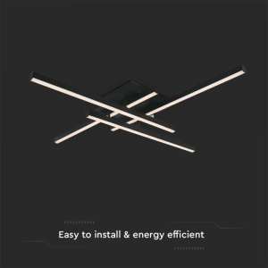 LED плафон 38W 3000K VT-7915 V-TAC черен | AVStore
