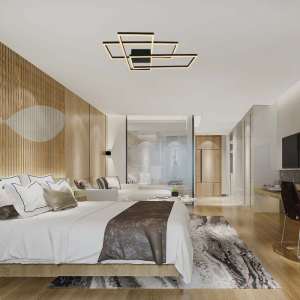 LED плафон квадратен 47W 3000K VT-7926 V-TAC черен | AVStore