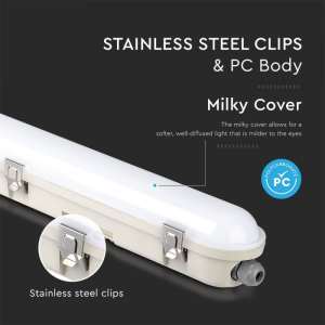 Линейно осветително тяло LED със сензор за движение 48W 6400K 150см V-TAC VT-150148S | AVStore