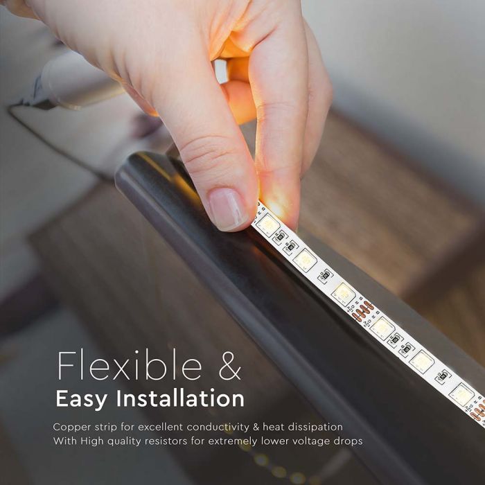 212128-i3_1 LED лента синя 11W/M IP20 12V VT-5050-60 V-TAC ролка 5 метра | AVStore