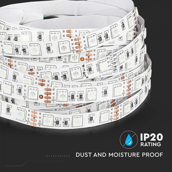 212128-i4_1 LED лента синя 11W/M IP20 12V VT-5050-60 V-TAC ролка 5 метра | AVStore