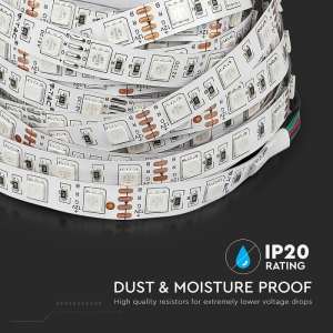 LED лента /комплект/ 7W/M RGB IP20 VT-5050-60 V-TAC ролка 5 метра | AVStore
