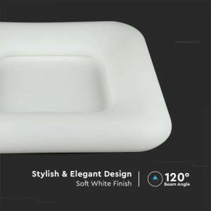 LED плафон квадратен 25W 3IN1 VT-7309 V-TAC бял | AVStore