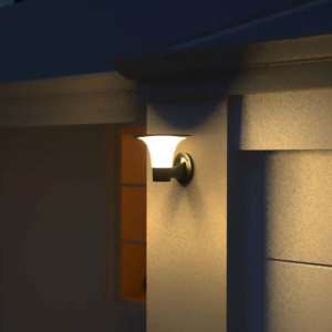 LED соларна стенна лампа 15W 6000+4000K VT-425 V-TAC черна | AVStore